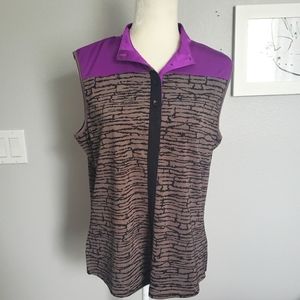 Jamie Sadock Sleeveless T-shirt Size L purple and grey